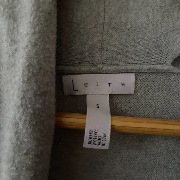 Leith Cardigan Sweater Womens Small Open Front Gray Stretchy Minimalist - Picture 4 of 6